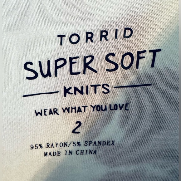 Torrid Blue and White Tie-Dye Romper - Picture 9 of 9